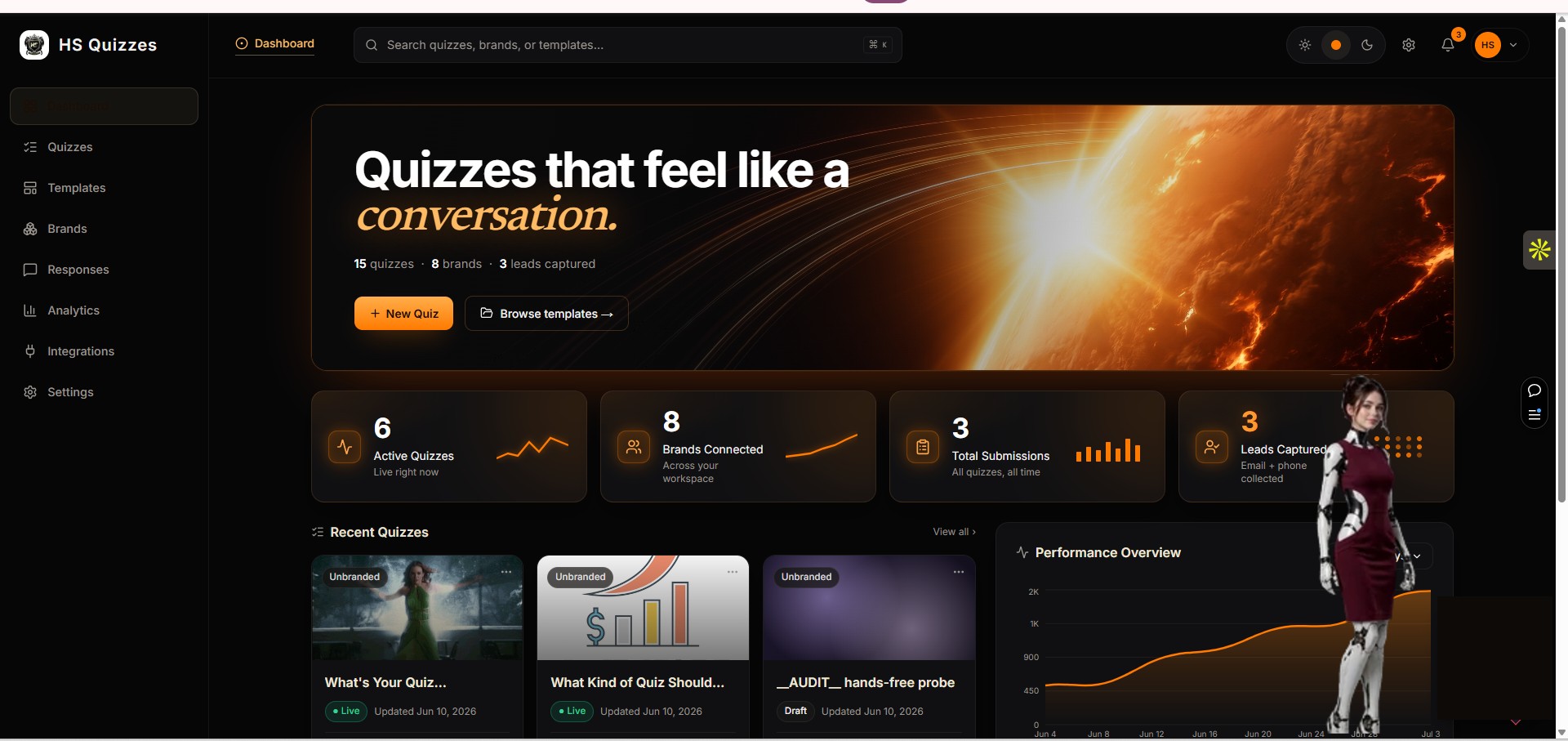 HS Quizzes lead-capture platform